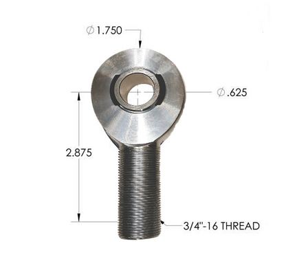 3/4-16 (thread) X 5/8 (hole, bore) Heim Joint kit, Left and right threads