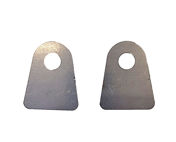 1.5" flat bottom panel mounting tab 1/8" thick Pair (2)