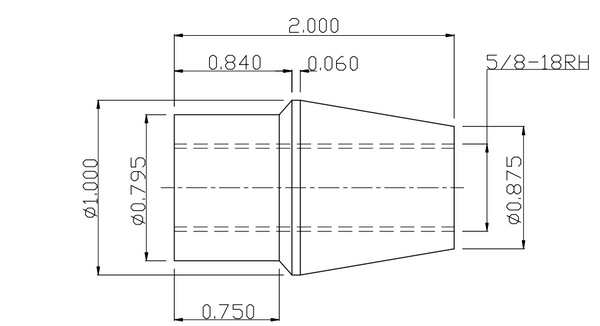 .625" 5/8" Heim Joint KIT Right thread (Normal)