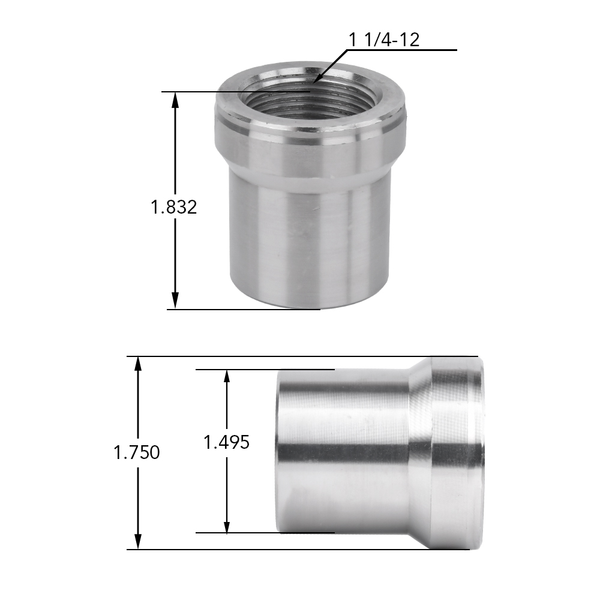 1.25-bung-RH dimensional drawing