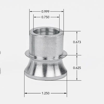 Long Shank 1.25” Rod End Heim Joint and Jam nut LEFT hand (reverse) thread