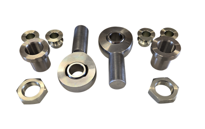 1.5" Heim Joint set, 1.25" bore, 7/8" bolt Tube adapter and spacers included