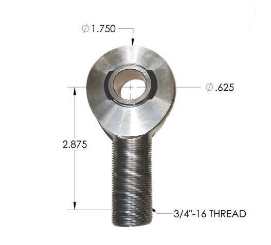 3/4-16 (thread) X 5/8 (hole, bore) Heim Joint kit, Left and right threads