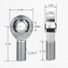 1.25” Rod End Heim Joint KIT Left and Right thread